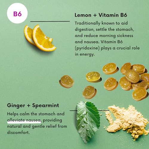 Image of Tummy Tame Drops - 3X Better Absorption | Herbal Relief for Occasional Indigestion, Bloating, Gas, Nausea, Upset Stomach | Ginger, Lemon, Spearmint & B6. Individual Drops, (Pack of 3)