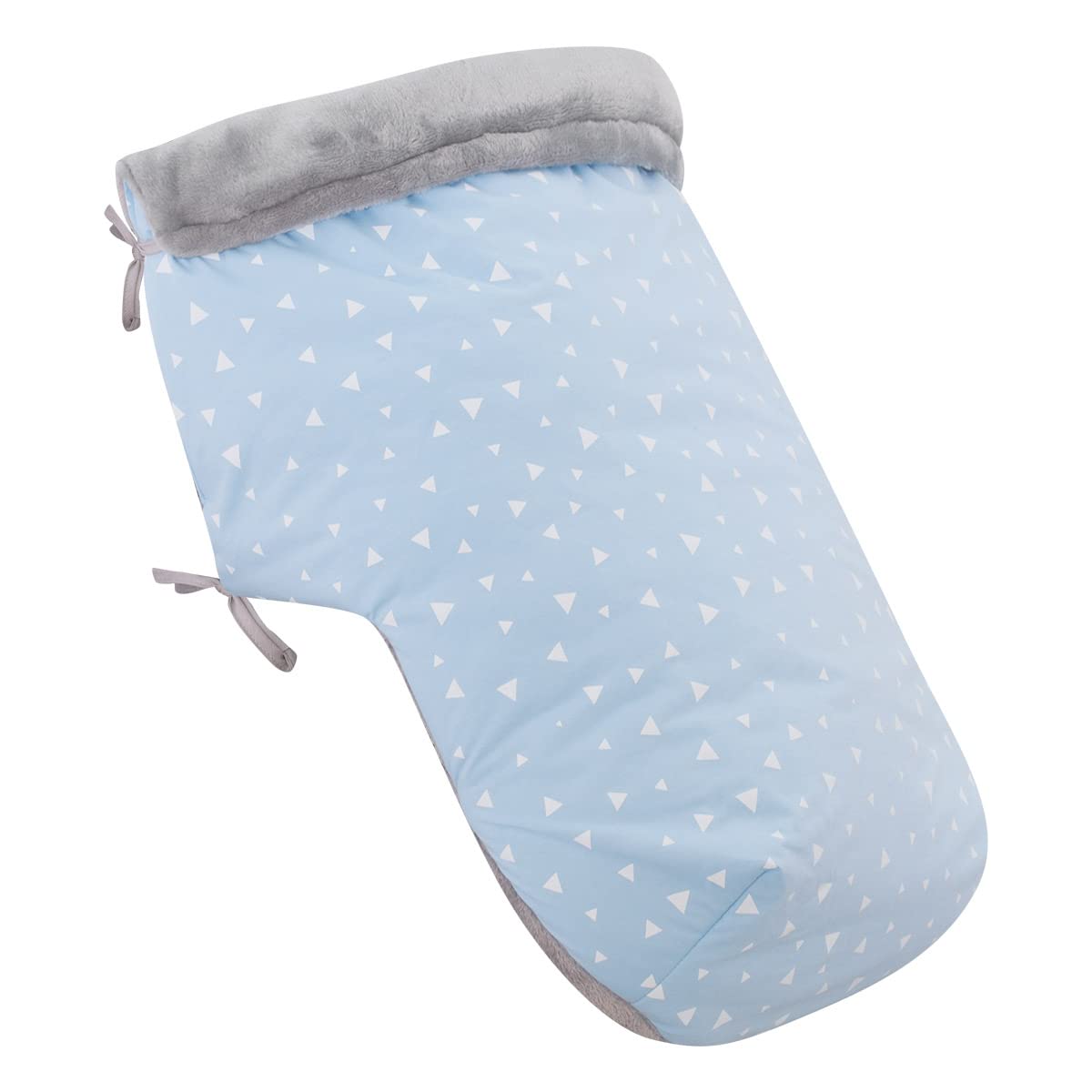 JYOKO Kids Saco Cubrepiés de Invierno Compatible con Portabebés, Sillas de Coche y Cochecitos de Paseo | Polar Teddy Extra Suave | Hecho en España (Blue Sparkles, Polar Teddy - 80 Cm)