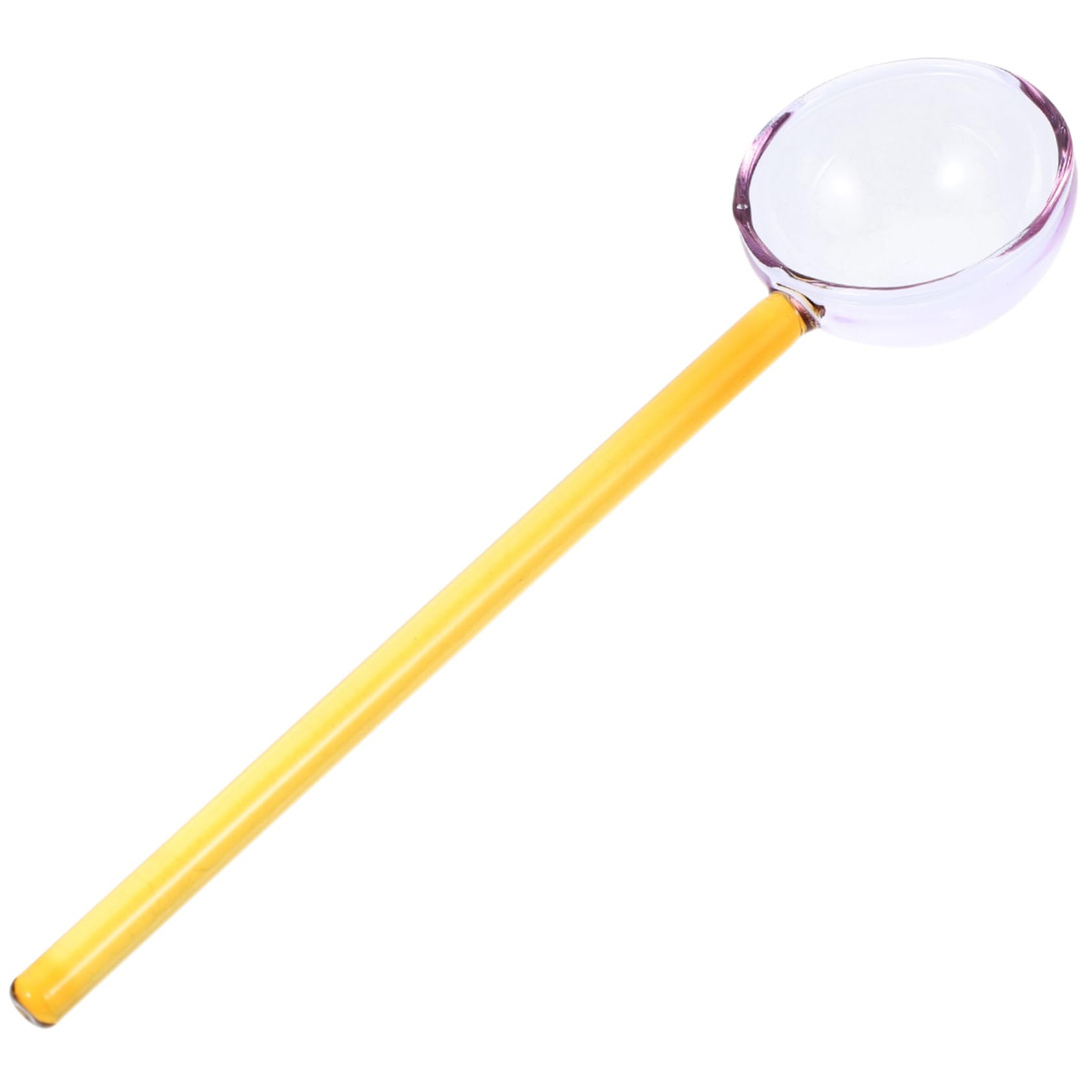 Healifty Creative Scoop Milk Spoon Transparent Heat Resistant Dessert Spoon for Ice and Cocktails Stylish Long Handled Ladel for Home and Kitchen Use