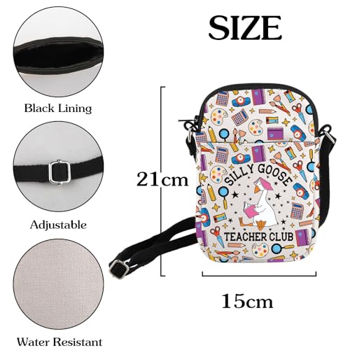 HOLLP Silly Goose Teacher Club Crossbody Bag Funny Teacher Gift Silly Goose Gift Back to School Gift2