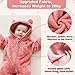 AiWMGL Newborn Baby Bear Outfit Suit With Fold-Over Mittens and Footies Girls Boys 18-24 Months Winter Fleece Clothes Suit Hooded Jumpsuit Romper Snowsuit
