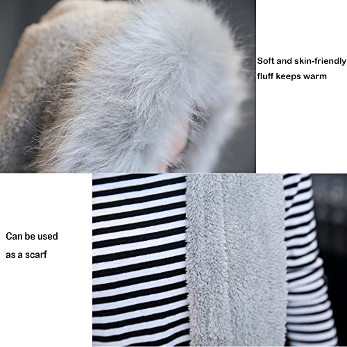 Sciarpa con cappuccio in pelliccia sintetica 3 in