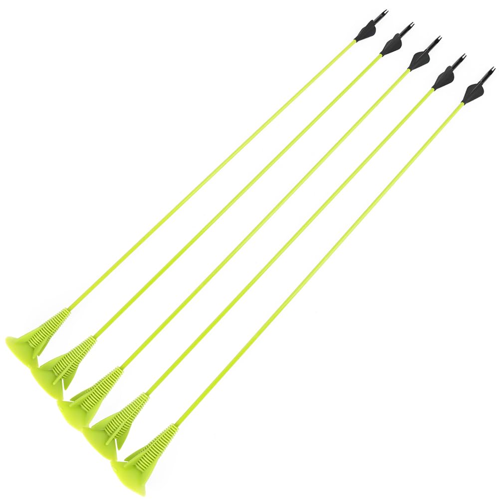 Lot de 12 flèches à ventouse en fibre de verre 68 cm - Flèches d'aspiration sûres pour les jeunes - Pour la pratique du tir à l'arc