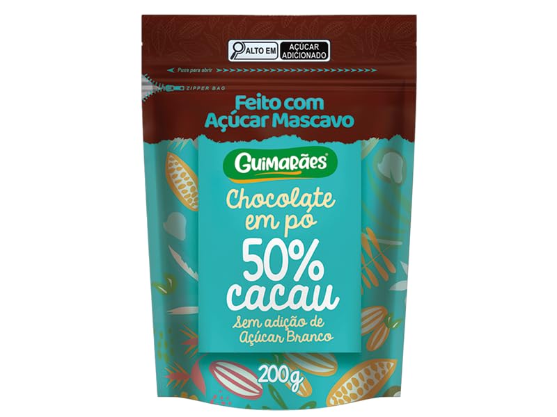 Chocolate em Pó 50% Cacau com Açucar Mascavo 200g