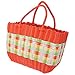 Yardwe Einkaufskorb Flechtkorb Kunststoff geflochten Einkaufstasche Shopper Korbtasche Tragetasche Shoppertasche Strandkorb Vintage Style für Snack Kleine Dinge Spielzeug Picknick 30x21x13cm