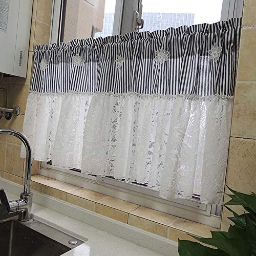 Cortina corta de encaje OKUOKA para cocina y cafetería 2