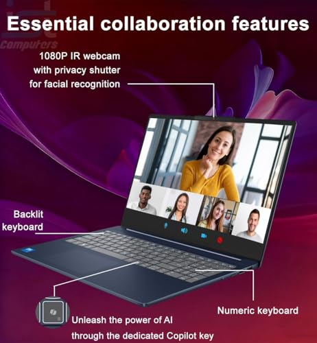 Image of 2026 Lenovo Slim 5i Laptop (16 inch FHD+ Touchscreen, Intel Core i5 210H (> i7-1355U), 32GB DDR5, 1TB SSD), Ideapad 5 for Business, Home, IR Webcam, Backlit, Wi-Fi 6, Aluminium Case, Win 11 Home