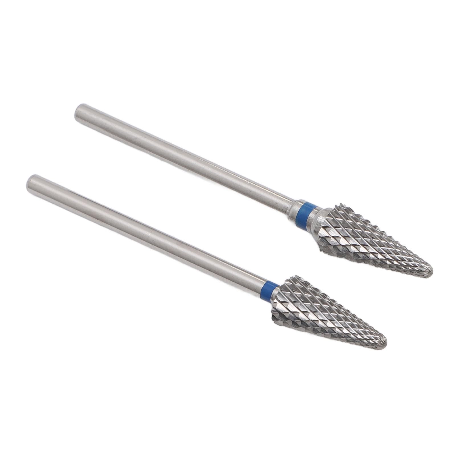 Broca Cónica para Uñas de Tungsteno de 2 Piezas, Herramienta Rotativa para Manicura y Pedicura para Eliminación de Cutículas, Broca para Uñas en Forma de Cono para Taladro