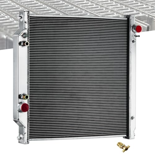6.0 Powerstroke Radiator Compatible with 2003-2007 Ford Excrusion F250 F350 F450 Diesel Super Duty V8, Ford F250 Radiator, Ford F350 Radiator, 1 Row Full Performance Aluminium Radiator