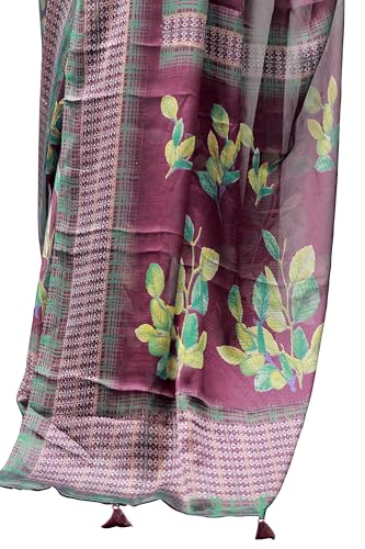 Image of MIRCHI FASHION Saree for Woman | Chiffon Floral Printed Breathable Occasional Sari with Blouse
