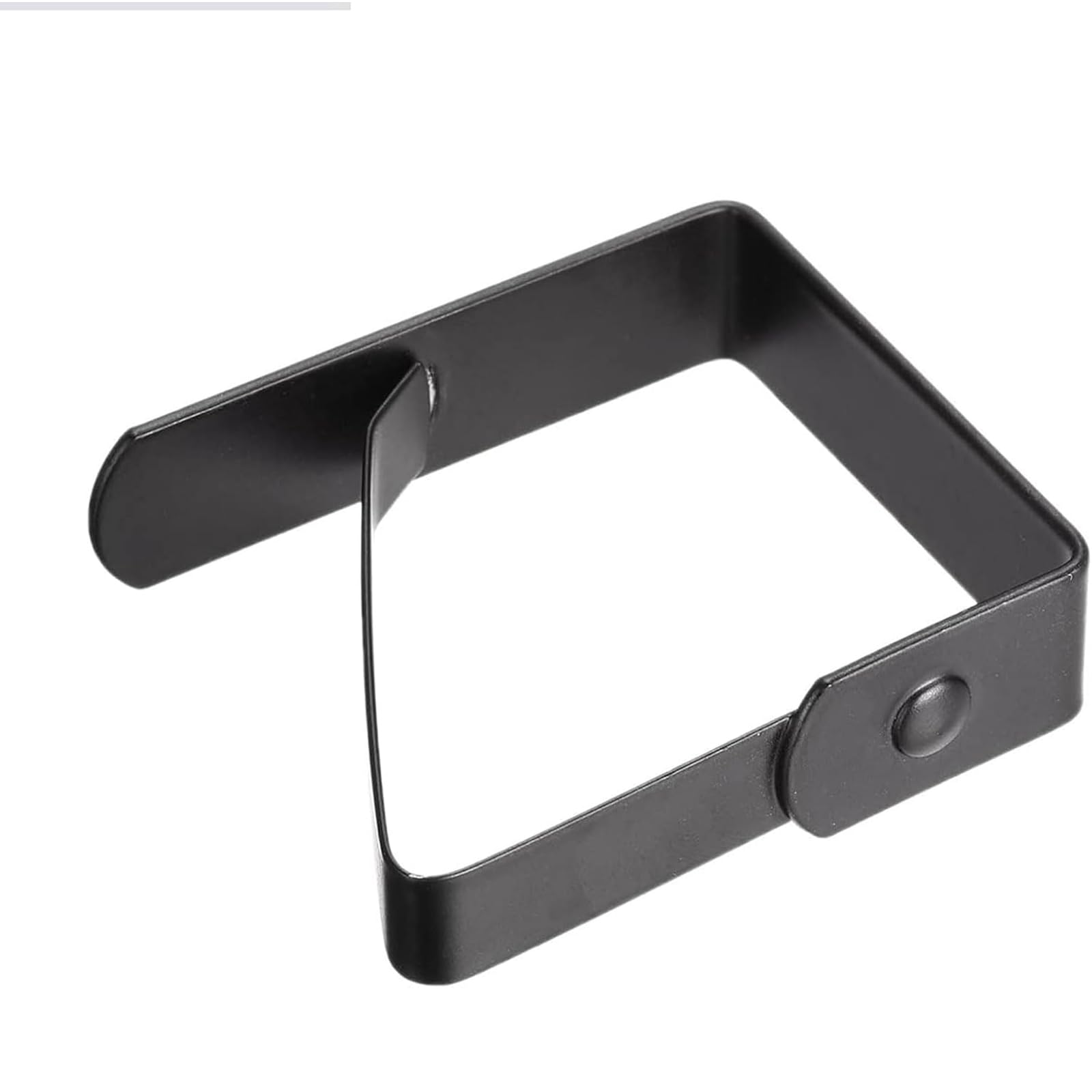 VIKY Mollette per tovaglia in acciaio inox, 12 pezzi, nere, fermagli per tavoli spessi, portatovaglia, per esterni, per famiglia, tavolo da pranzo, feste, matrimoni