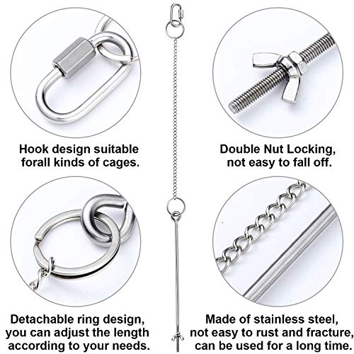 3 stuks kippenvogel groenten spies fruithouder, vogel fruithouder roestvrij staal vogeltraktatie spies, voedselvoer… - Afbeelding 4