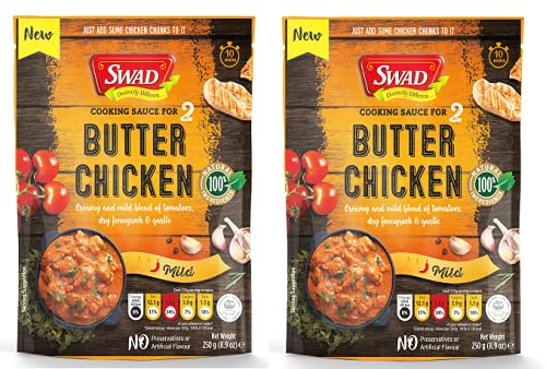 Buy SWAD Butter Chicken Gravy/Makhani Gravy/Easy to cook Gravy- Pure Vegetarian, 250GM – (Pack of 2) at Rs. 299