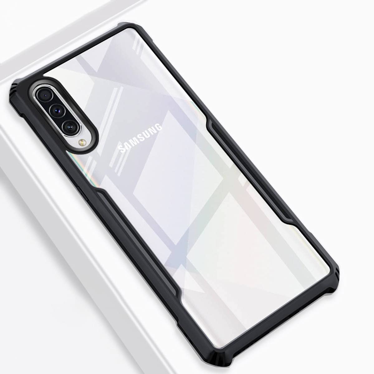 SHINESTAR Thermoplastic Polyurethane, Plastic Ultra Thin 360 Degree Protection Crystal Clear Transparent Bumper Back Cover for Samsung Galaxy A50 / A50s (Black) (B09DWZCGJD) Amazon Price History, Amazon Price Tracker