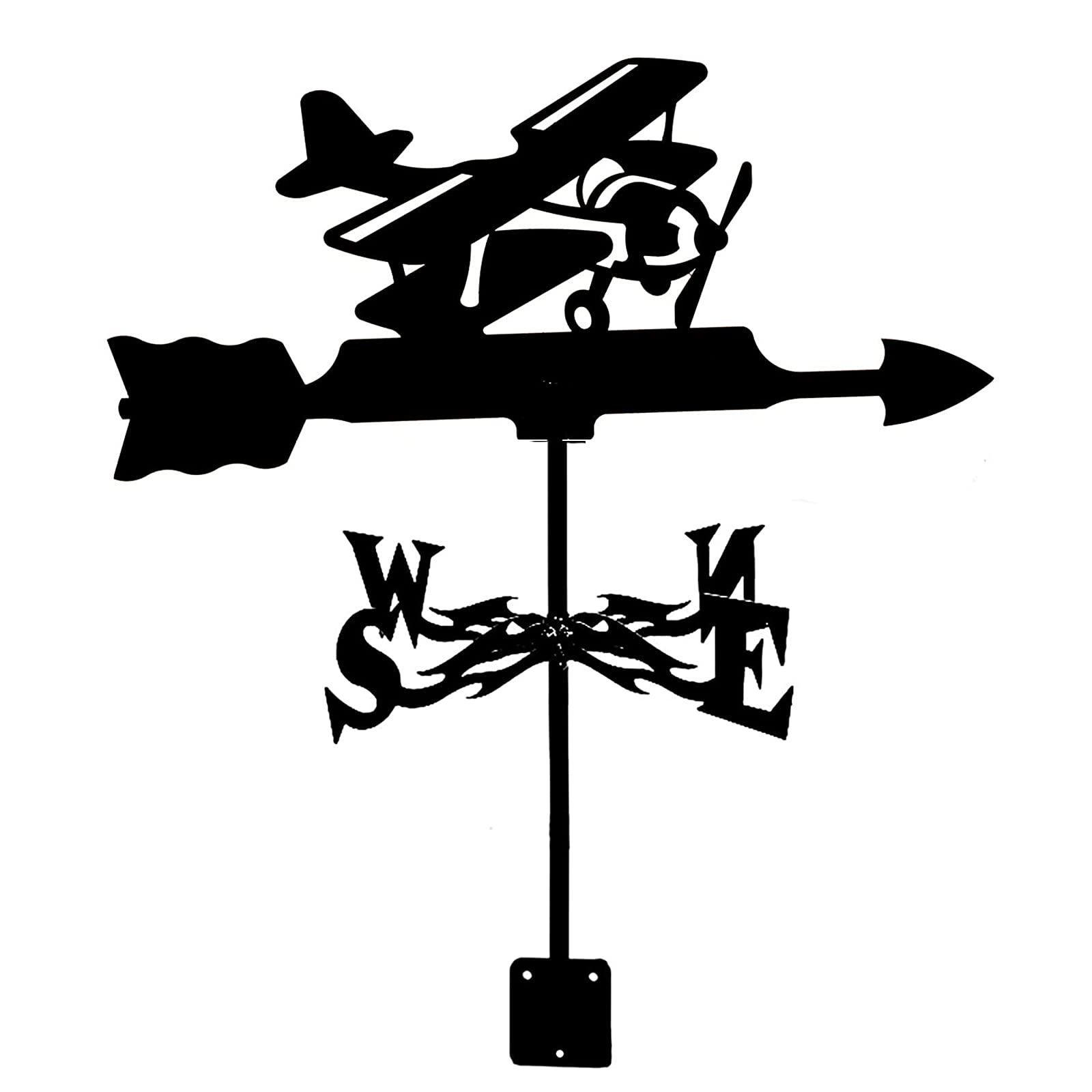 WIQUYBML Weathervane Roof Mount Weather Vane Yard Garden Scene Decor Wind Direction Indicator with Animal Ornament Weathercock/Fighter/35 * 50Cm