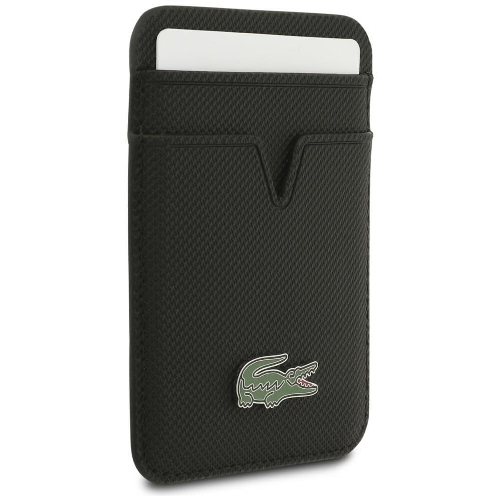 CG MOBILE Lacoste etui + zestaw portfela Iconic Petit Pique kompatybilne z MagSafe do iPhone 17 Pro (czarne)