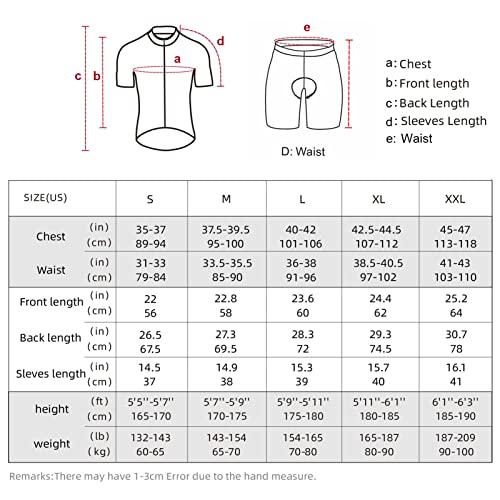 Lixada Men's Cycling Jersey Set Bicycle Short Sleeve Set Quick-Dry Breathable Shirt with 3D Cushion Shorts Padded - Image 7