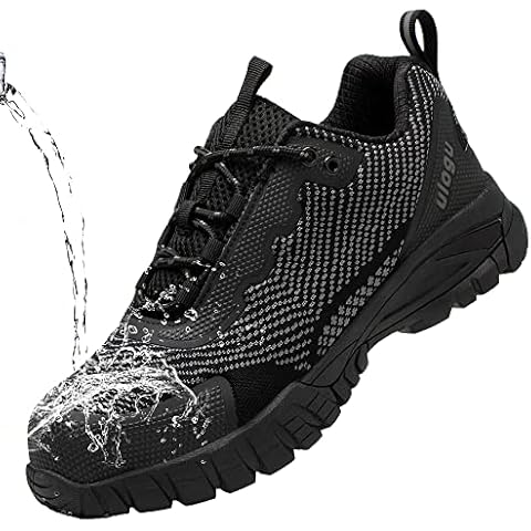Hiking Shoes for Women Waterproof Lightweight Non Slip Comfortable Breathable Work Walking Trekking Trails Rain Outdoor impermeable antideslizantes Zapatos de senderismo para Mujer Black Cover
