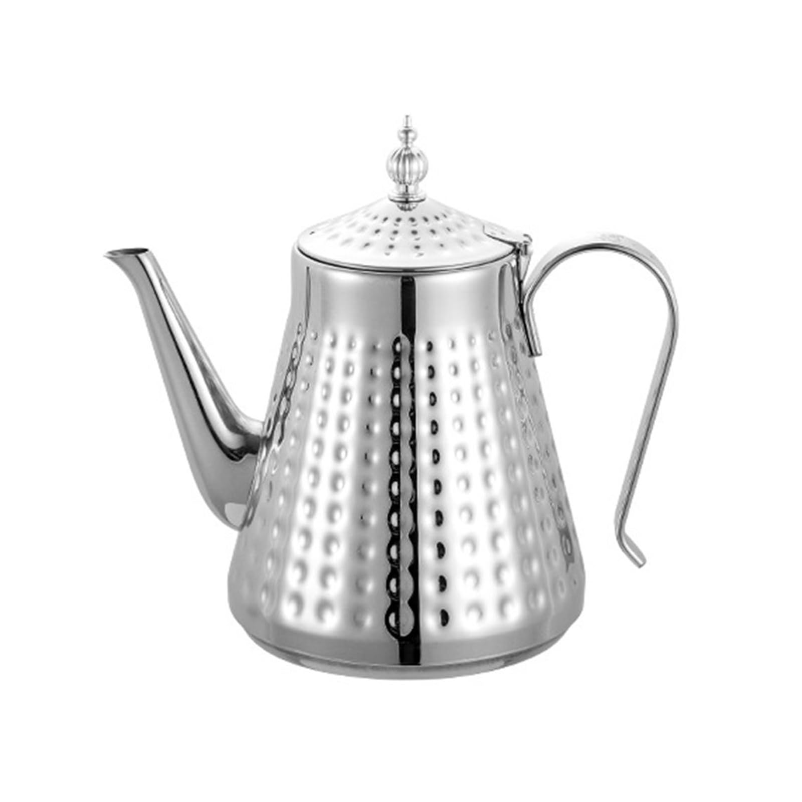 HZBB Stainless Steel Tea Kettle Teapot with Removable Infuser and Ergonomic Handle for Fast Water Boiling and Tea Brewing Stovetop Kettle with Hammer Design