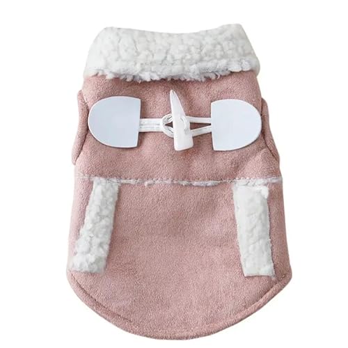暖かいフリースペットジャケット服冬暖かい犬ジャケットベストアウターソフトで快適なチワワパグヨークシャージャケット服小型犬と中型犬用,あ,M