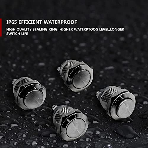GUUZI 6pcs 16mm Interruttore a Pulsante Momentaneo...