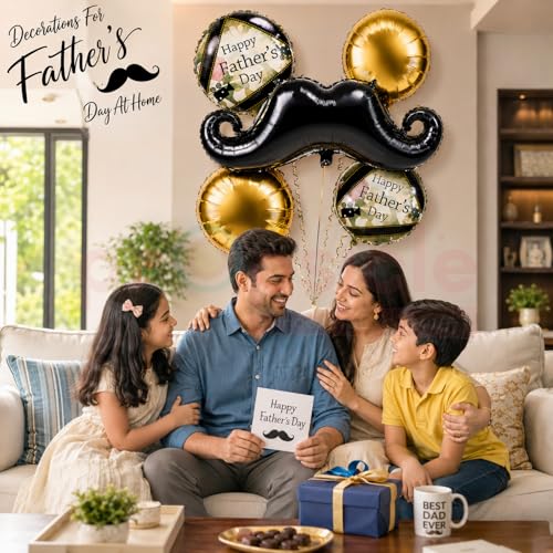 Image of Propsicle Happy Fathers Day Foil Balloons Dad Birthday Decoration Pack of 5