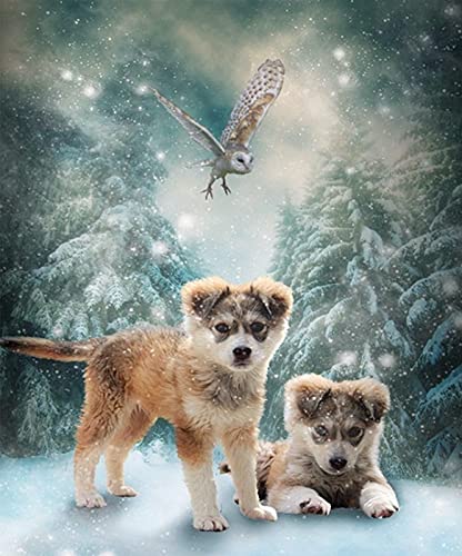 Diamond Painting Chiot Grand Format 40x100cm Peinture Diamant Strass Point de Croix