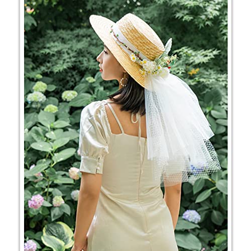 トクとユウ] 麦わら帽子 ストローハット レディース ゴスロリ風