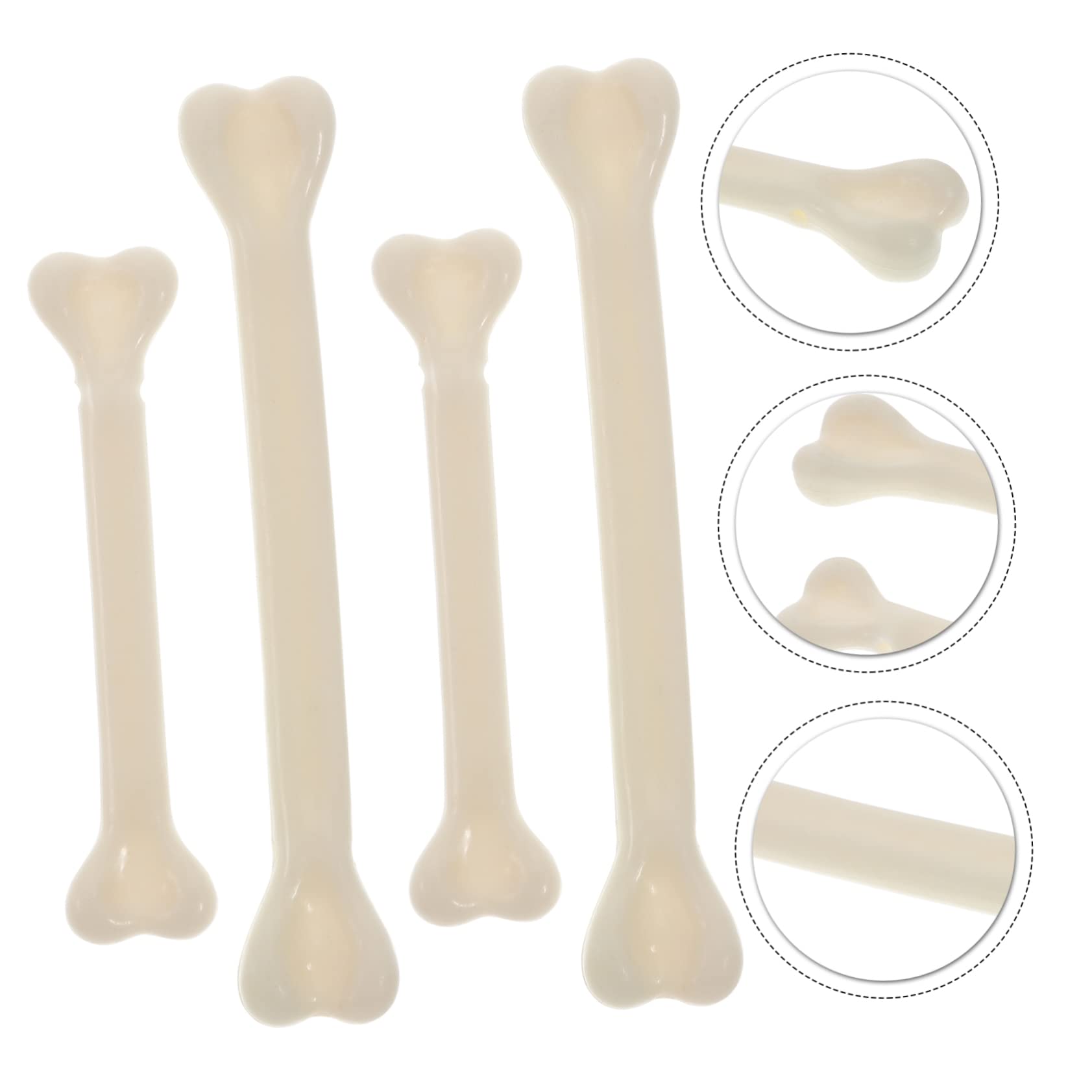 NOLITOY 48pcs Halloween Bones Halloween Party Decoration Supplies Plastic Bone Plastic Artificial Bones Props Fake Bones Halloween Room Decor Spooky White Bones Spooky Skeleton Bones