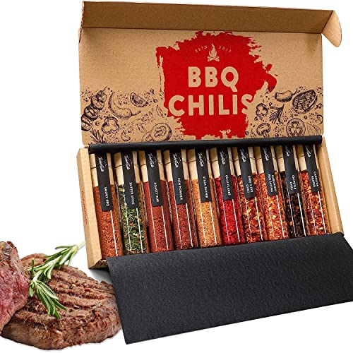 TIMBER TASTE® Chili & Grillgewürze Geschenkset Männer [10er...