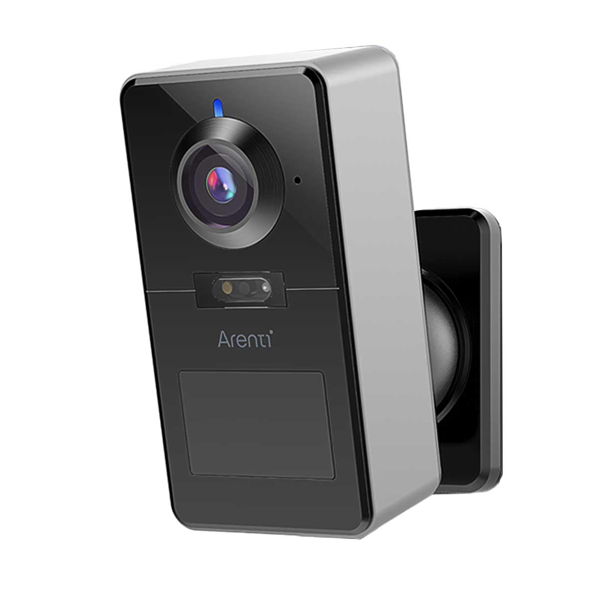 ARENTI POWER1Q 2K 4 MP batteriebetriebene kabellose WLAN-Überwachungskamera mit integrierter Li-Ion-Akku 9600 mAh KI-gestützter Personenerkennung, Vollduplex-Audio, Nachtsicht, Flutlicht