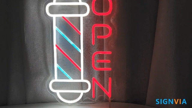 Barber Shop Neon Signs for Wall Decor Open Neon Lights for Bedroom