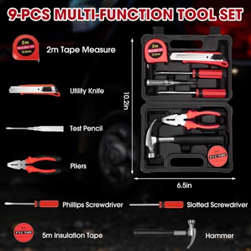 Kit de emergencia vial para auto con compresor y cables miniatura 5