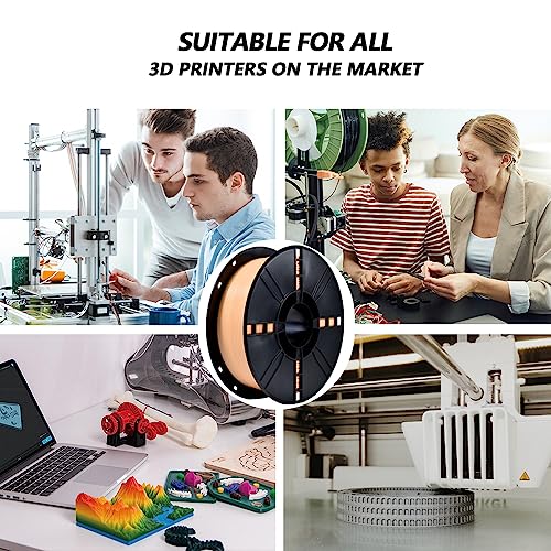 Image of iBOSS PLA Plus (PLA+) 3D Printer Filament 1.75mm + /- 0.02mm,1kg Spool (2.2lbs) Toughness Enhanced 3D Printing Filament,High Toughness 1.75mm Filament,Fit Most 3D FDM Printer, Beige (Skin Tone)
