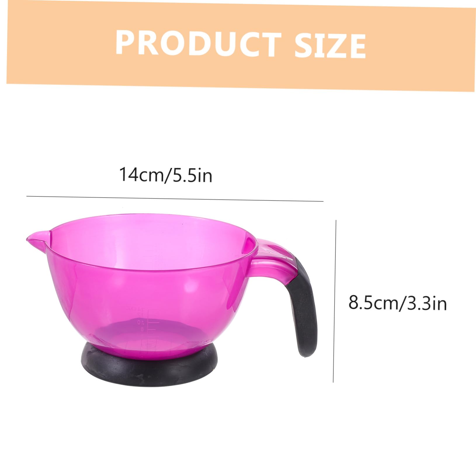3pièces Bol De Coloration Pour Cheveux Silicone Avec Poignée Lot Pour Mélange De Teinture Capillaire Pratique Pour Salon Ou Usage Diy