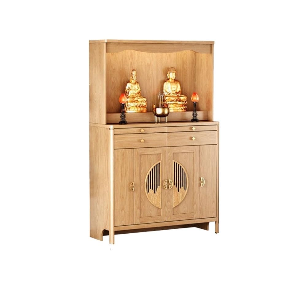 ZENY896V Mandir Wood Oriental Display Cabinet shrine altar