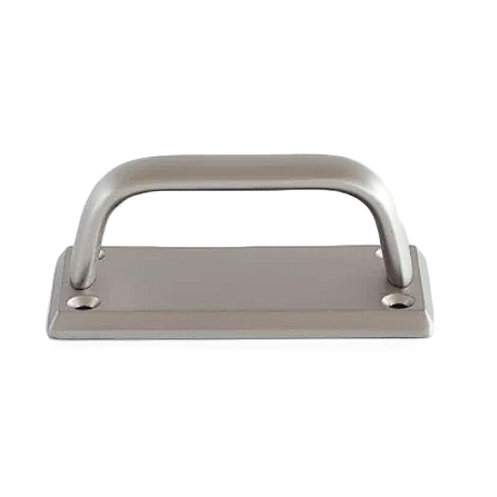 Chenhoju Gray Antique Style Brass Cabinet Pull Rectangular Base, 4-Hole Fixing, Multiple Color Options For Drawers And Wardrobes Cabinet Pulls(Gray)