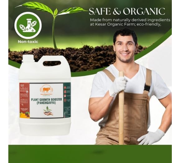 Image of Plant Growth Booster (Panchgavya) NPK Plant Growth Supplement - 100% Organic Fertilizer for Immunity&Healthy Growth - Manure for Home,Indoor,Outdoor,Garden Plants - Non-Toxic (5LTR)