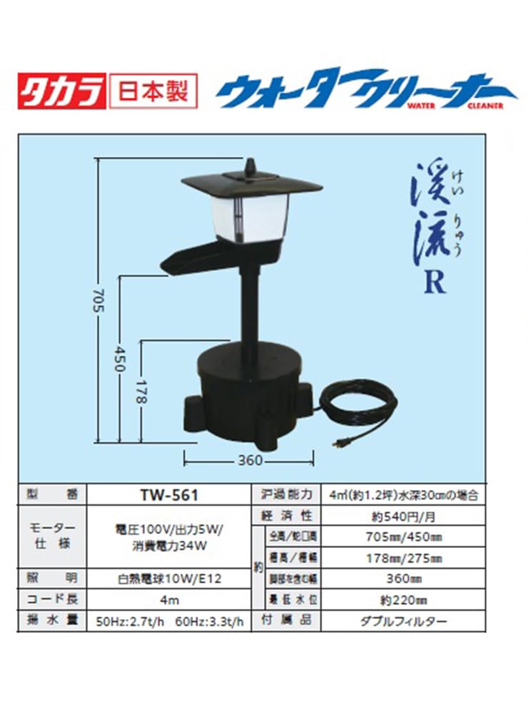 Amazon | タカラ ウォータークリーナー 【渓流 R】 日本製 TW-561