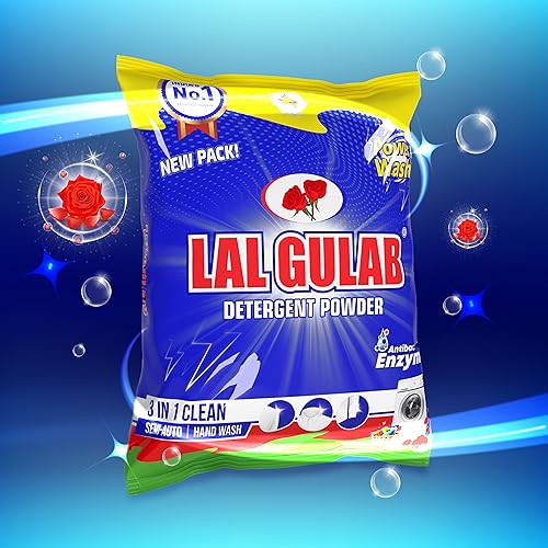 Image of Detergent Powder for Laundry Use - Suitable for Load and Bucket Wash Rose Fragrance | Powder Form for Daily Washing Needs (10 Kg)