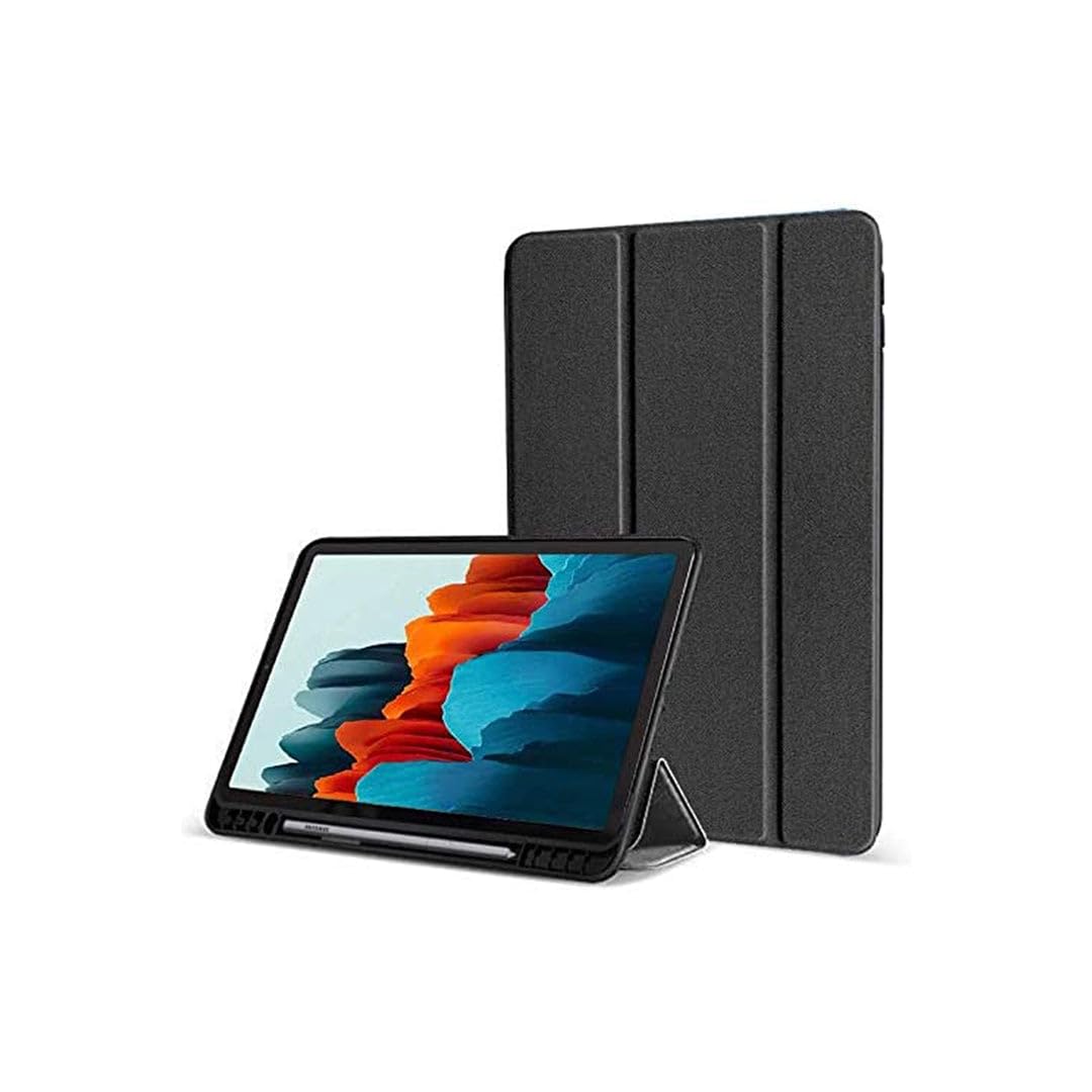Shoppers Point Smart Flip Case Magnetic Cover for Samsung Galaxy Tab S8 Plus / S7 Plus / S7 FE Tablet Cover 12.4 Inch SM-X800/X806/T970/T975/T976/T735 with S Pen Holder (Black) (B0B5QX4612) Amazon Price History, Amazon Price Tracker