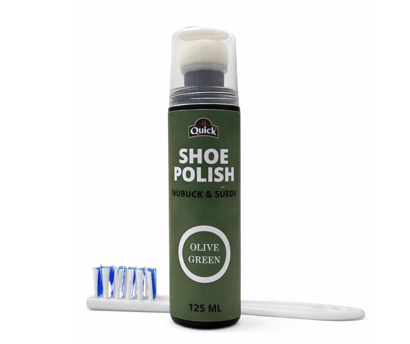 Quick Nubuck and Suede Shoe Polish | Color - Olive Green | Pack 125 ML | Nubuck and Suede Renovator