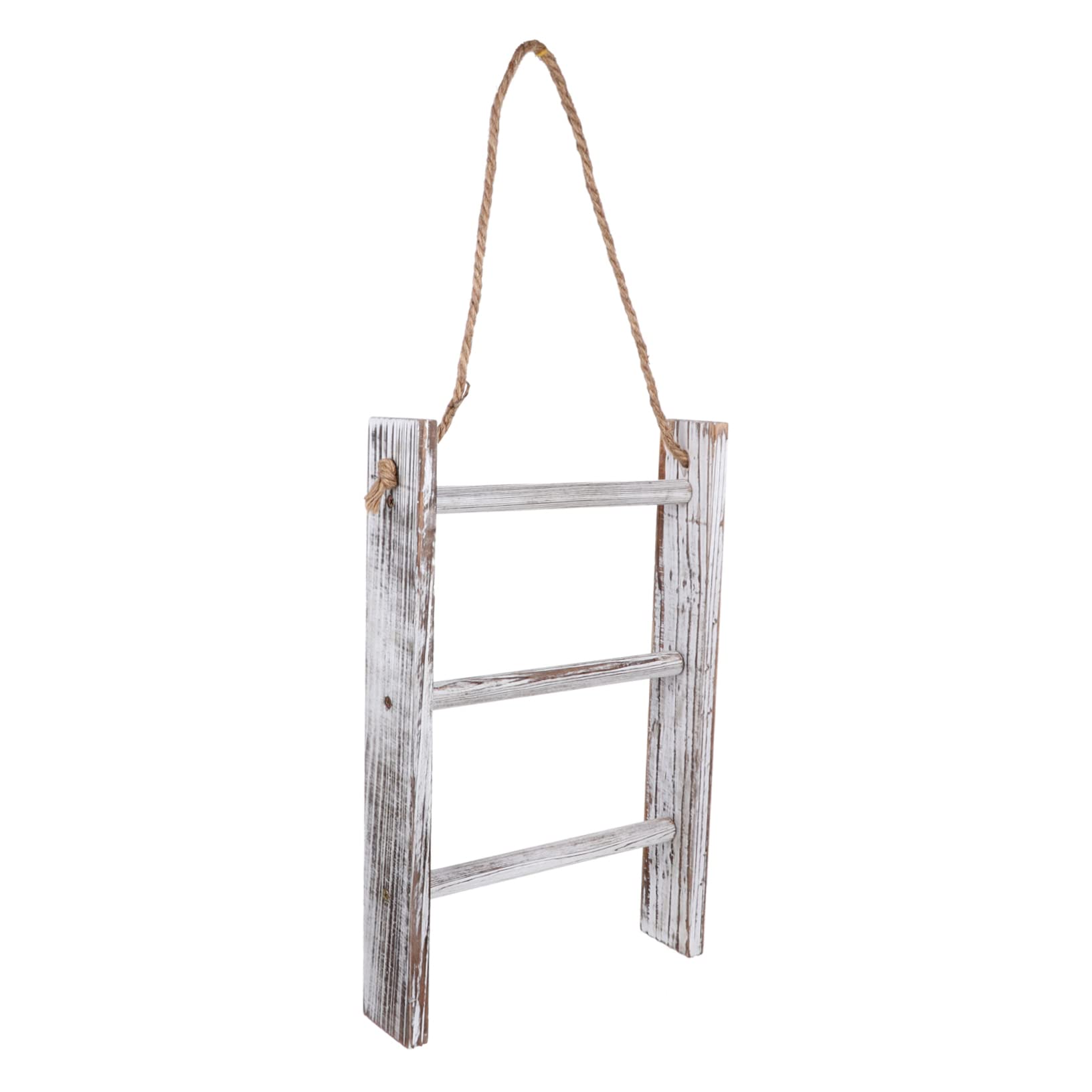 Portasciugamani in Legno a 3 Livelli 3 Barre, 1 Pezzo | Montaggio a Parete senza Fori, Design Rustico Vintage, Formato Leggero per Asciugamani e Coperte