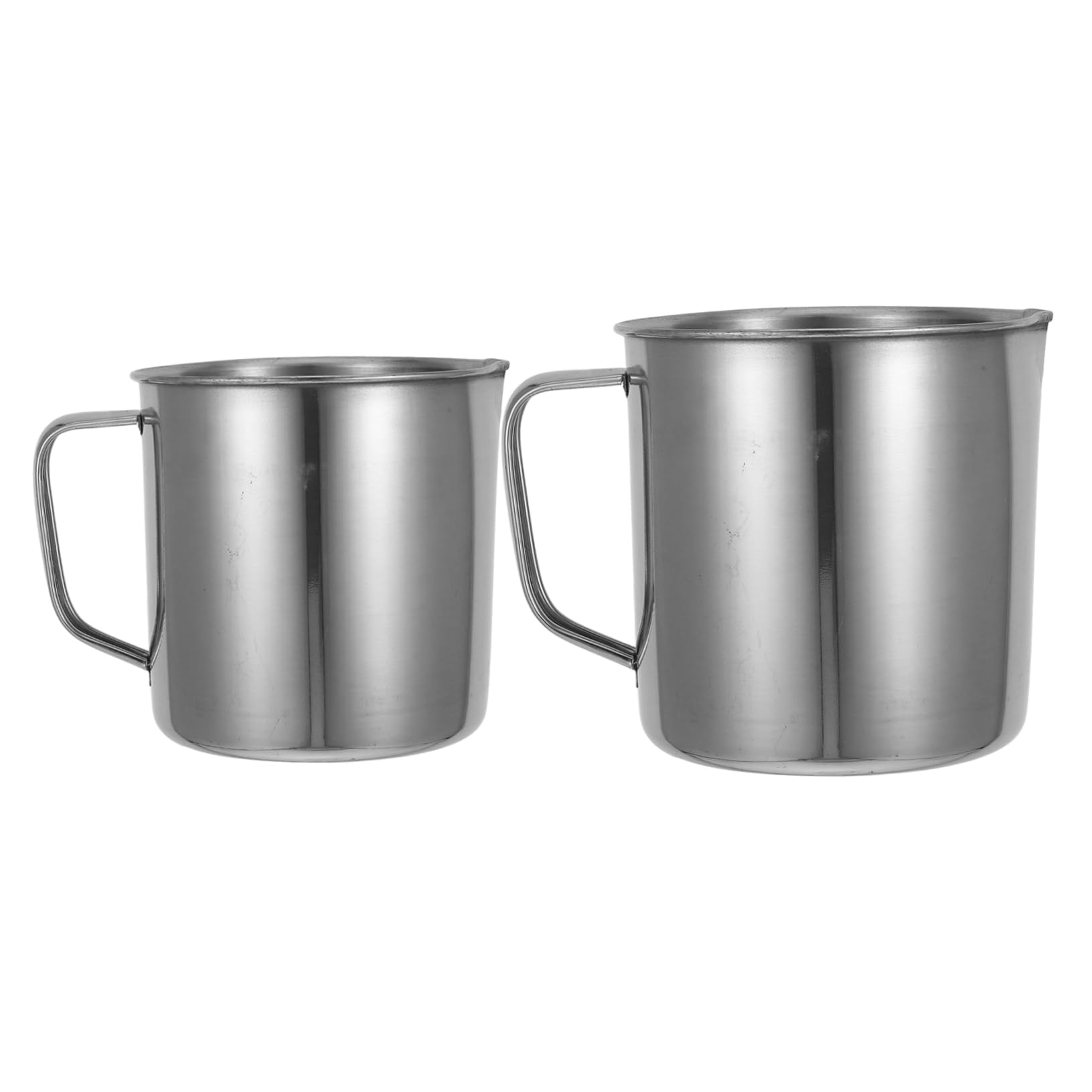 HEALLILY 2 Misurini da Laboratorio in Acciaio Inox 500ml e 1000ml, Leggeri Marcature Chiare, per Cucina e Usi Medici