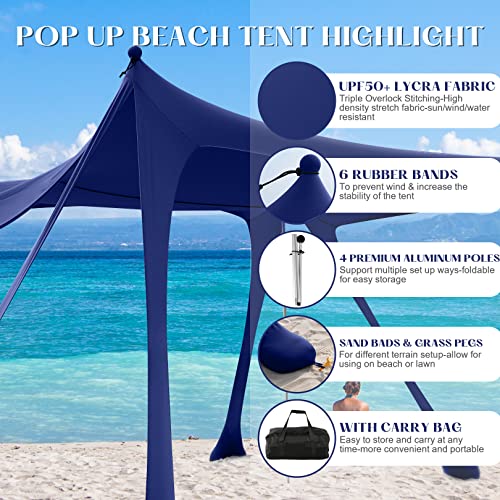 Image of Pop Up Canopy Tent, Outdoor Gazebo Shade Easy Up Vendor Tent Blue Sky