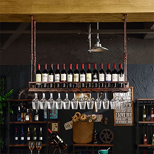 Rangement de vin suspendu moderne avec étagère à vin industrielle