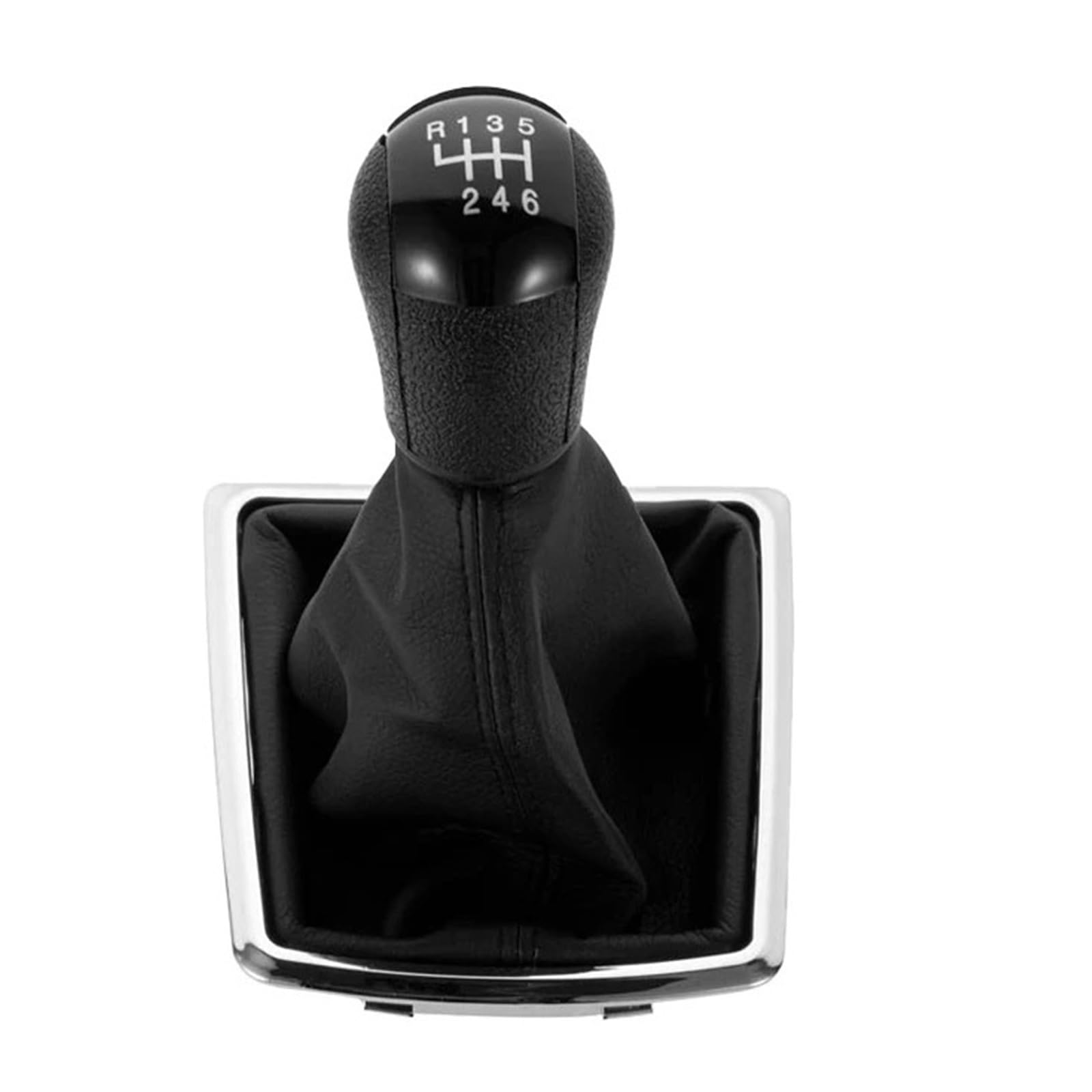 Jxewmtmc for Focus 2 for Mondeo MK2 2005-2008 Car Accessories Gear Shift Knob Lever Gaitor Shifter Boot Interior Gear Stick Shift Cover(Black 6 Speed)