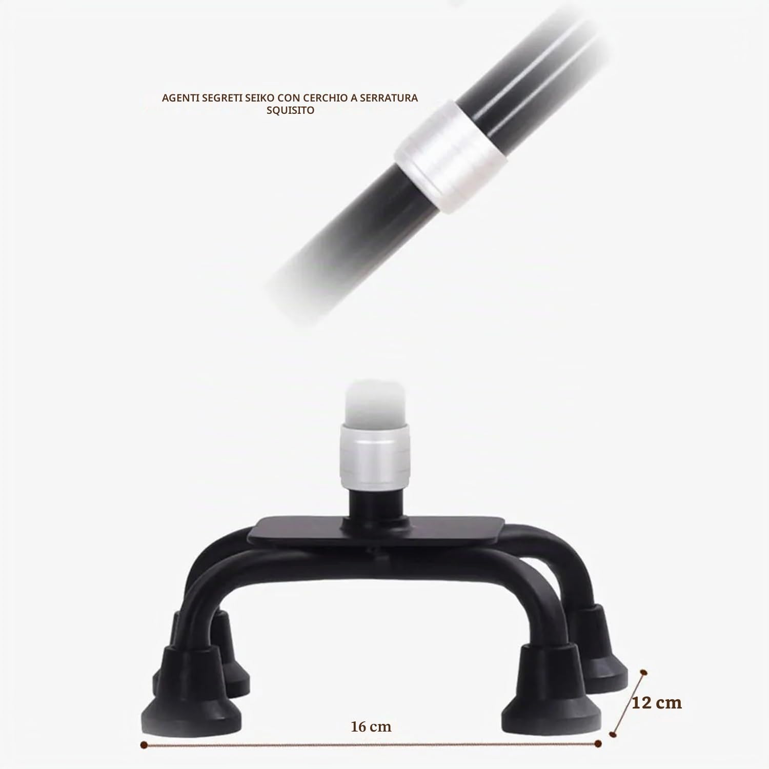 Cane Con Luce a Led Per Gli Anziani,Canna Da Passeggio Con Manico Ergonomico Sempre e Una Graziosa Base a 4 Punte Per Ulteriore Stabilità,10 Livelli Di Regolazione Dell'Altezza Da 72 a 94 Cm,Unisex