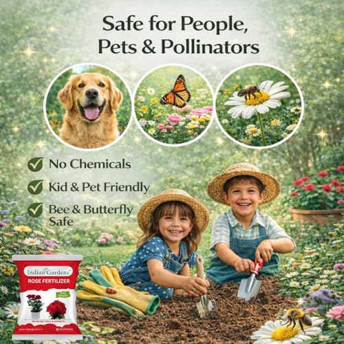 Image of Indian Gardens - Rose Fertilizer | Rose Plant Food For Flowering Plants | Flower Booster (400 Grams)