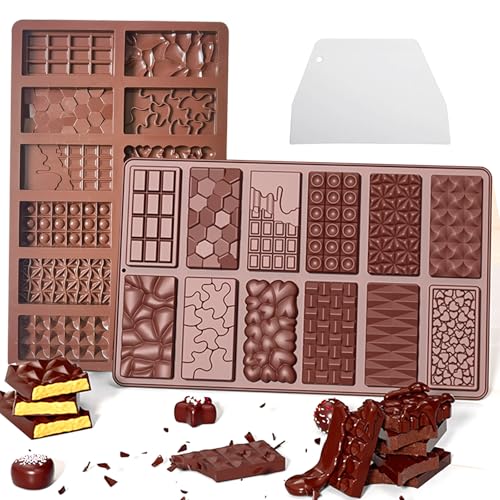 Moule Silicone Pour Tablette De Chocolat, Barre Et Bonbons - 2 Pièces - Pour Glaçons